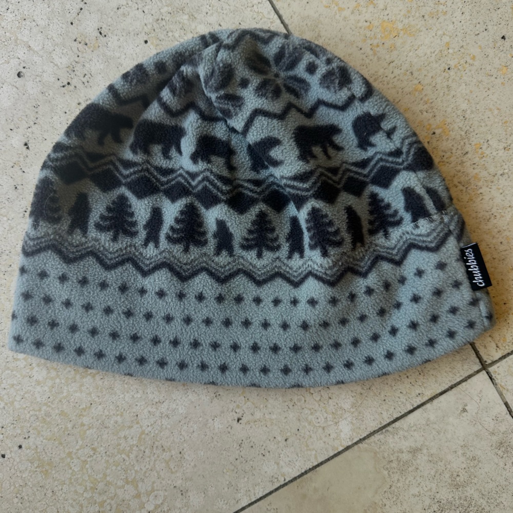 Chubbies Men’s Gray And Black Patterned Beanie Tr… - image 1